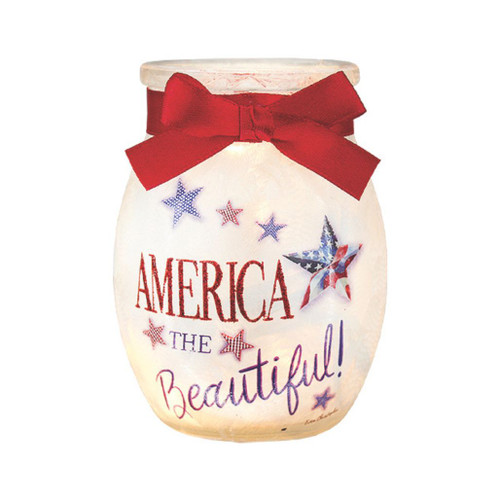 Stony Creek America the Beautiful Lit Glass Jar