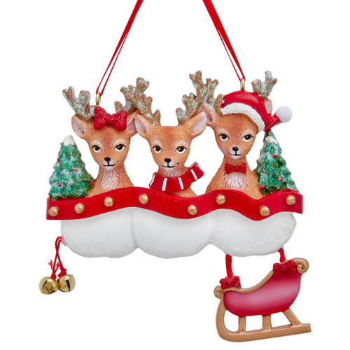 Kurt Adler Reindeer Family of 3 Ornament