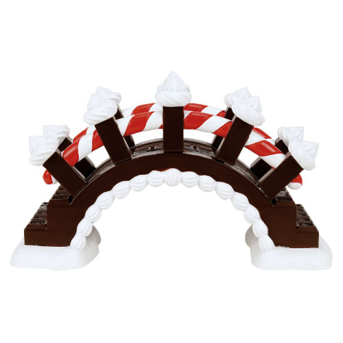Department 56 Mochamint Bridge candy-themed village accessory.

Christmas village bridge with peppermint and chocolate-inspired details.

Mochamint Bridge accessory measuring 4.1 inches high by 6.9 inches long.