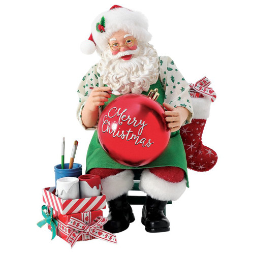 Possible Dreams Shiny and Bright Santa Figurine