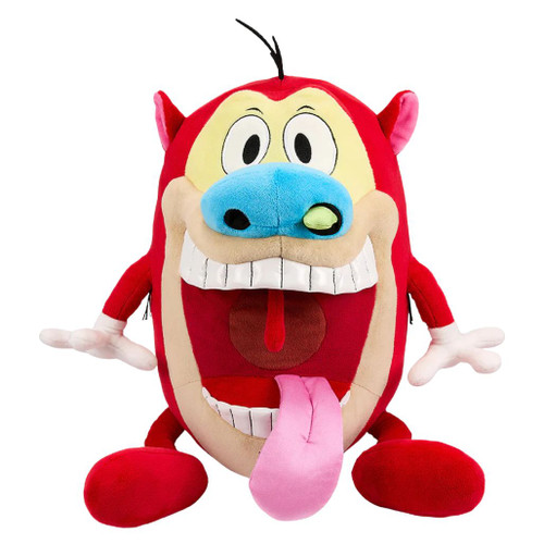 Kidrobot Stimpy HugMe plush featuring the lovable cat from The Ren & Stimpy Show.
Interactive polyester plush with oversized grin, blue nose, and expressive embroidered details.
16-inch Nickelodeon collectible plush with squeeze-sensitive vibration and clap-activated shake action.