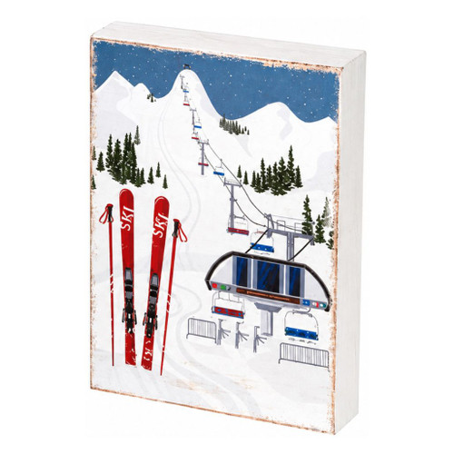 Vintage Ski Lift Wood Sign | The Christmas Loft