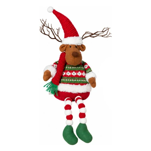 Plush Holiday Reindeer Shelf Sitter | The Christmas Loft