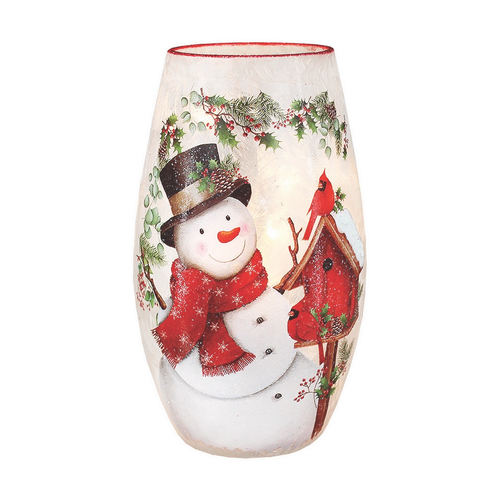 Stony Creek Medium Snowman With Birdhouse LED Lighted Lamp