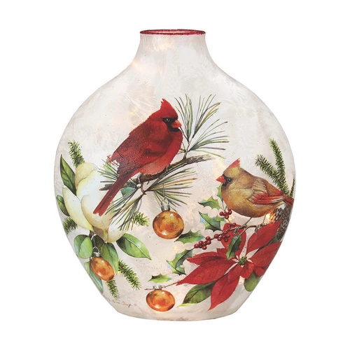 Stony Creek LED Lighted Cardinal Pair Lamp | The Christmas Loft