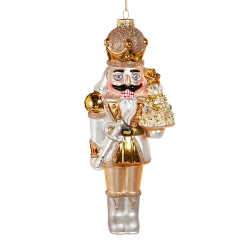 White and Gold Nutcracker Ornament | The Christmas Loft
