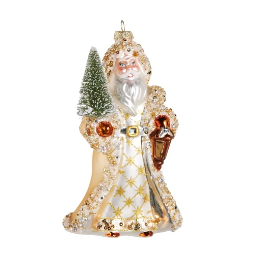 6.75" GOLD SANTA ORNAMENT 26