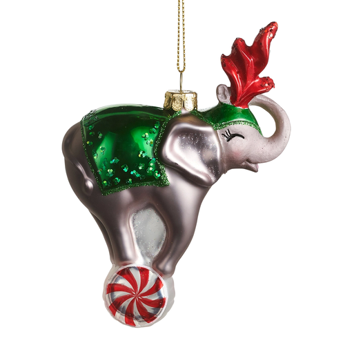 Holiday Circus Elephant Ornament | The Christmas Loft