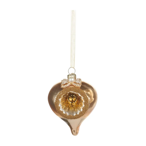 Gold Bow Onion Reflector Ornament