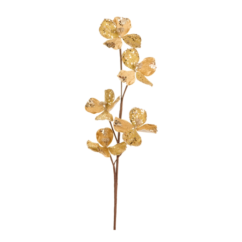 Gold Velvet Floral Spray | The Christmas Loft