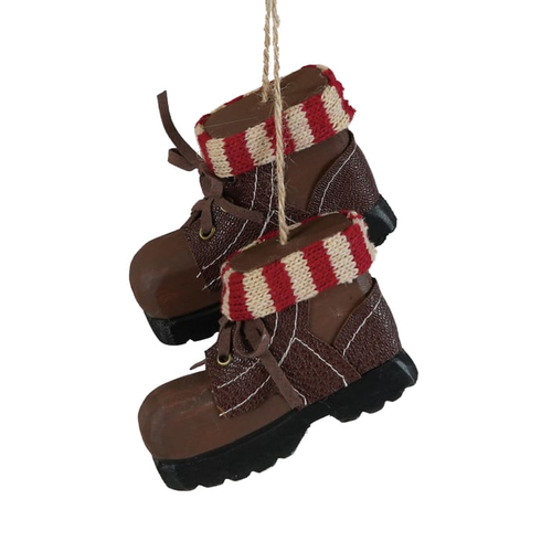 Red Knit Hiking Boots Ornament