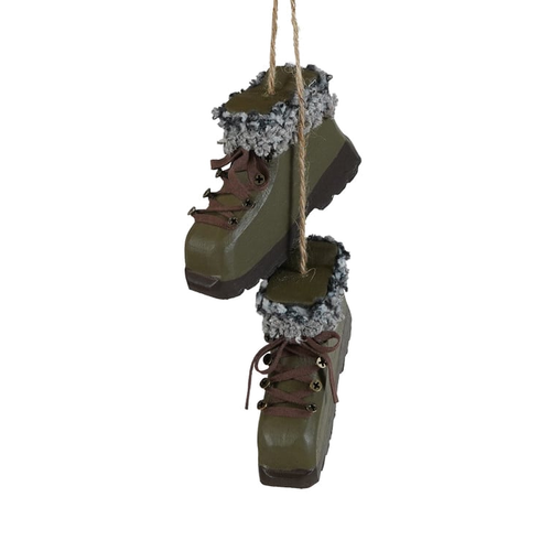 Green Knit Hiking Boots Ornament