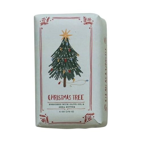 Christmas Tree Scented Olive Oil & Shea Butter Milled Bar Soap