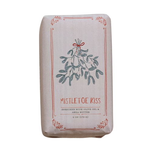 Mistletoe Kiss Scented Olive Oil & Shea Butter Milled Bar Soap