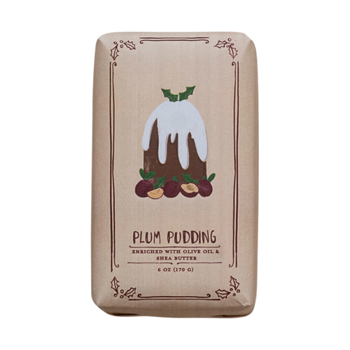 Plum Pudding Scented Olive Oil & Shea Butter Milled Bar Soap
