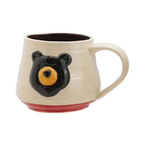 Bear 14 oz Hand-Painted Stoneware Mug