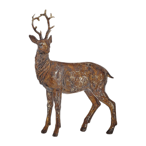Right-Facing Copper Gold Deer Figurine