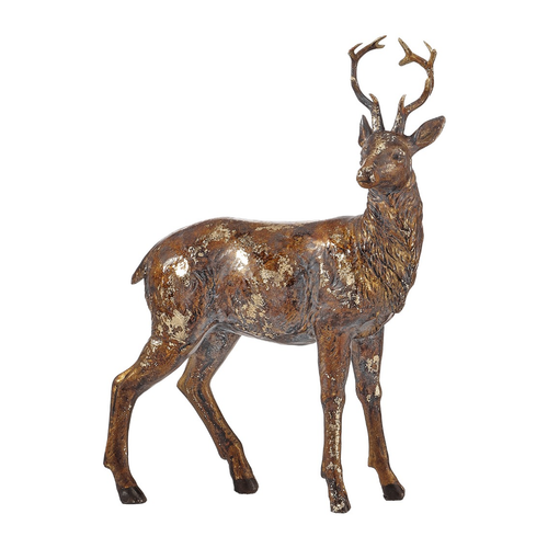 Left-Facing Copper Gold Deer Figurine
