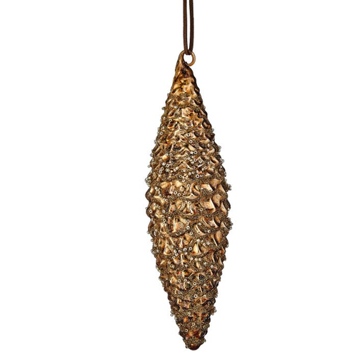 Cinnamon Glass Pinecone Christmas Ornament