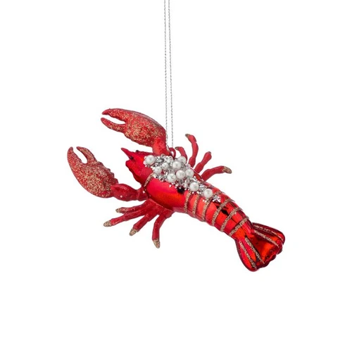 Lobster Glass Christmas Ornament