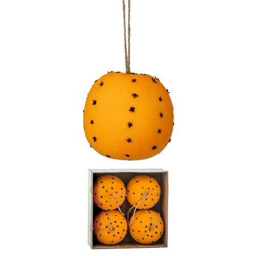 Clove Orange Christmas Ornaments Box of 4