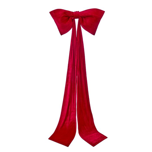 7ft - 84-Inch Red Outdoor Velvet Christmas Bow