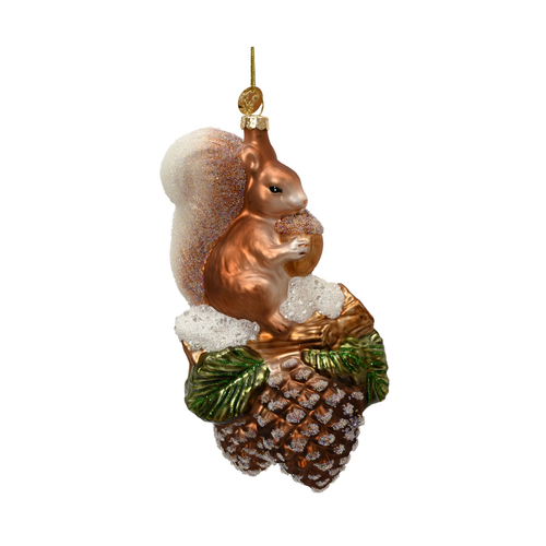 Squirrel on Pinecone Ornament