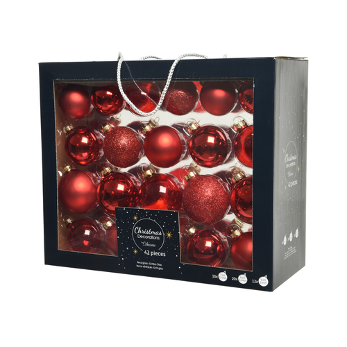 Christmas Red Ball Ornament Set