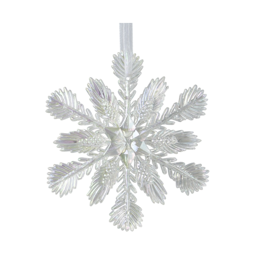 Silver Glitter Snowflake Ornament