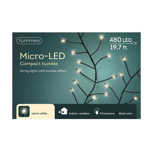 Lumineo Warm White Micro LED Twinkle String Lights