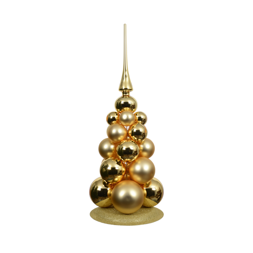 Light Gold Bauble Tabletop Tree