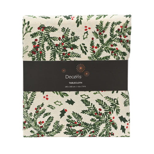 Holly and Mistletoe Tablecloth