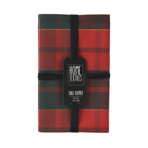 Red and Green Plaid Table Runner