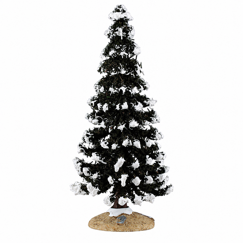 Snow-covered layered evergreen tree from the Lemax General Products Collection.
Plastic snowy tree for Christmas village landscaping and winter scenes.
Non-electrical Lemax Snowy Layered Tree measuring approximately 8.3 inches tall.
