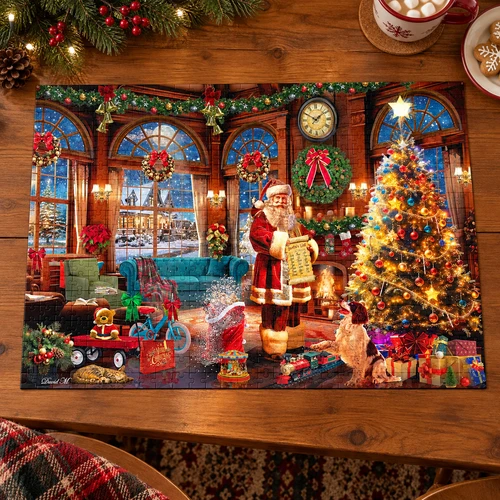 Santa's List 1000-Piece Jigsaw Puzzle