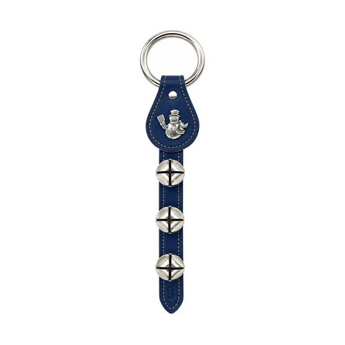 Blue Snowman Three-Bell Doorknob Hanger