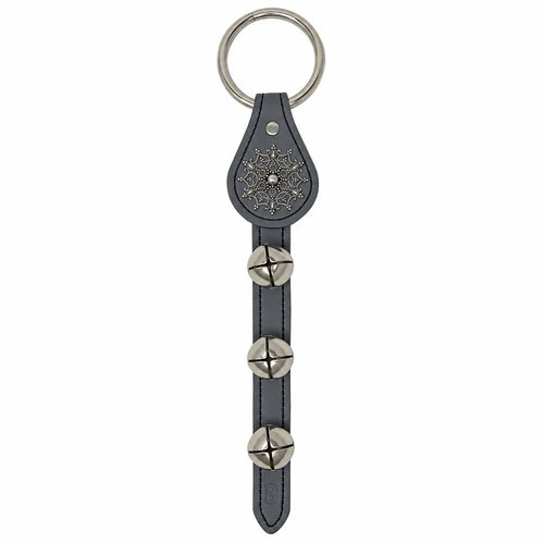 Grey Snowflake Three-Bell Doorknob Hanger