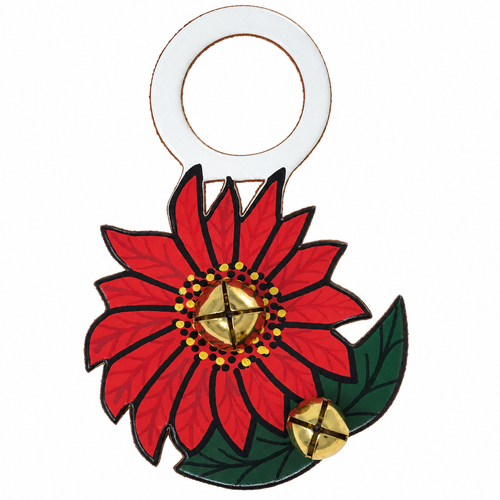 Poinsettia Doorknob Bell