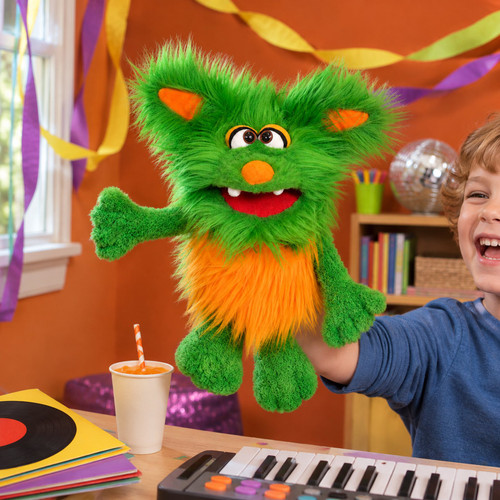 Living Puppets Rocky hand puppet worn on a child's hand and arm