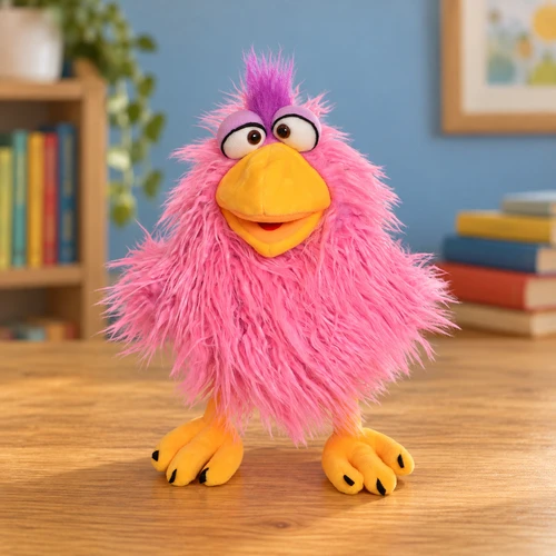 Living Puppets Cheeks Pink Chicken Hand Puppet