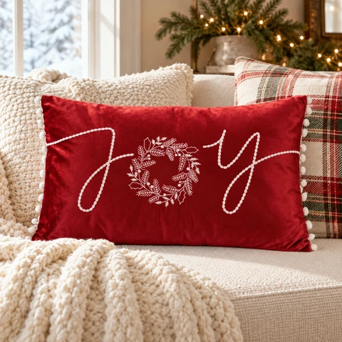 Joy Christmas Pillow