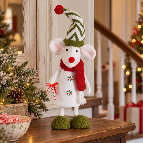 Mouse with Green Hat Figurine