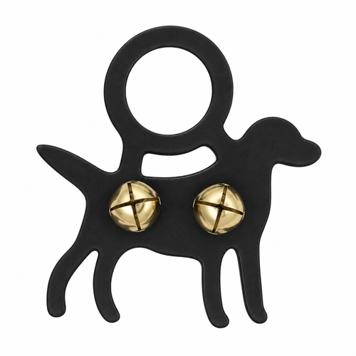 Belsnickel Bells Black Lab Doorknob Bell | The Christmas Loft