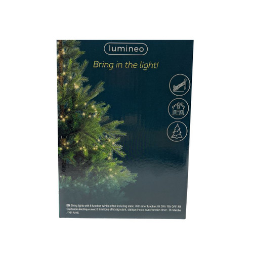 Lumineo 1000 LED Warm White Compact Lights Green Wire The Christmas Loft