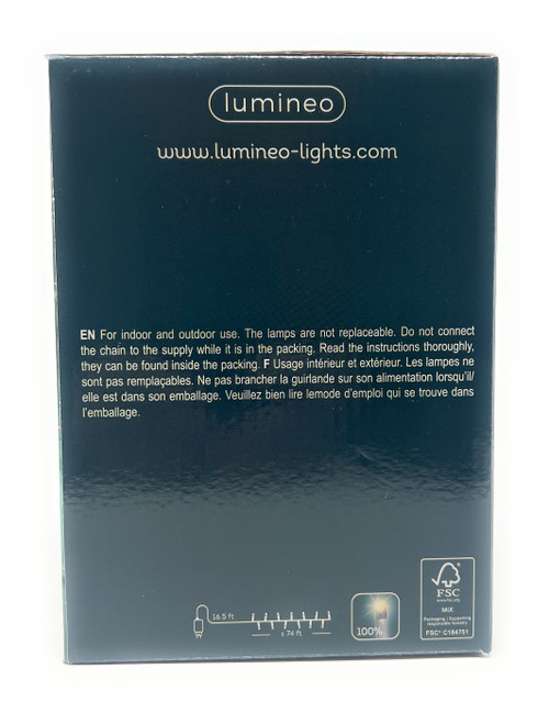 Lumineo 1000 LED Warm White Compact Lights Transparent Wire The