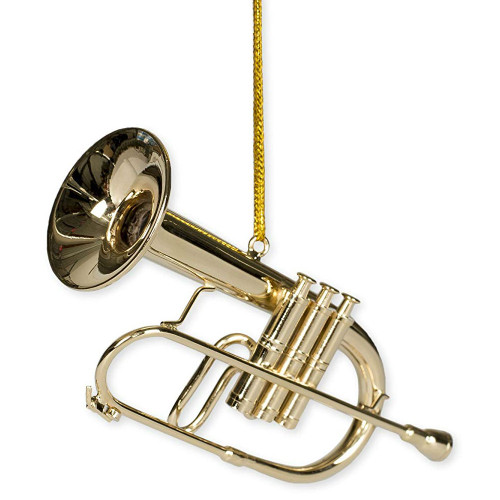 Gold Flugelhorn Ornament