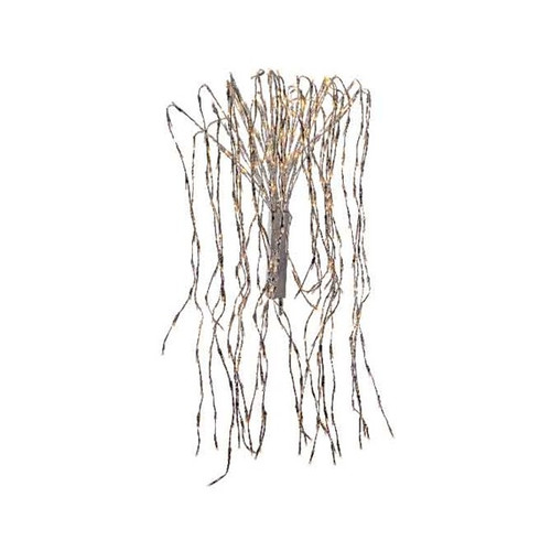 LUMINEO 440 MICRO LED WARM WHITE CASCADE LIGHTS SET, SILVER WIRES, 4-FOOT, FLASH (070307)