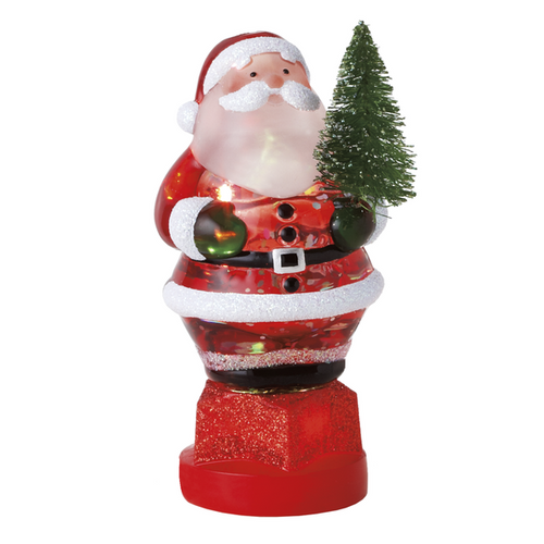 LED Santa w/Tree Mini Shimmer