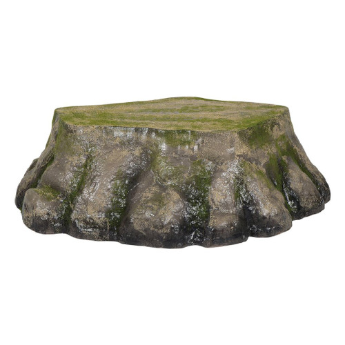 Department 56 Village Mountain Plateau display riser with realistic tree stump texture.
Large Styrofoam village platform featuring moss-like detailing on the sides and flat top.
28-inch holiday village accessory designed to elevate one or two village buildings.