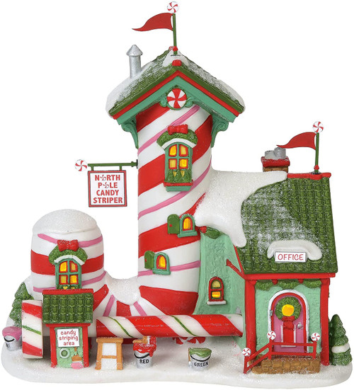 Department 56- Candy Striper Lit Animated Building, North Pole Village Series, 7 inch